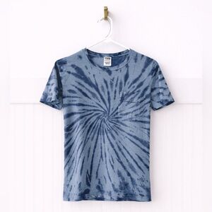 PINK Blue Tie-Dye Short Sleeve T-Shirt